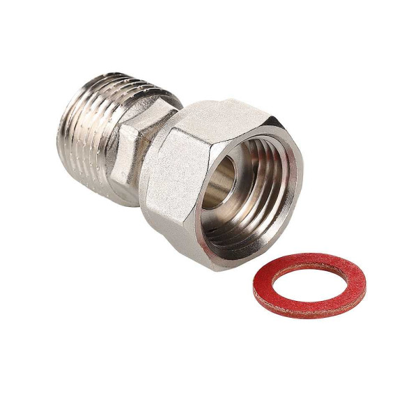 Переход с накидной гайкой 1"х3/4" ВН Valtec (никель) (VTr.613.N.0605) Переход с накидной гайкой 1"х3/4" ВН Valtec (никель) (VTr.613.N.0605)