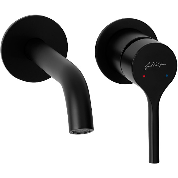 Смеситель для раковины Jacob Delafon Elate С с термостатом, внешняя и внутренняя часть черный (E28318-BL)