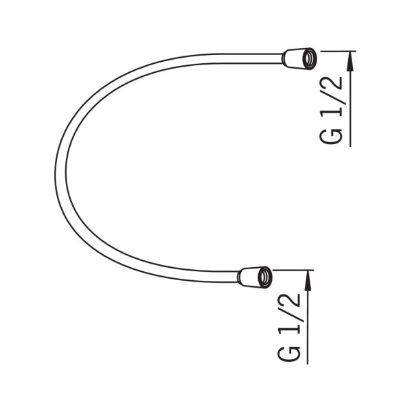 Шланг для душа Oras Hydra 700 мм не перекручивающийся, сатин (241064-60)