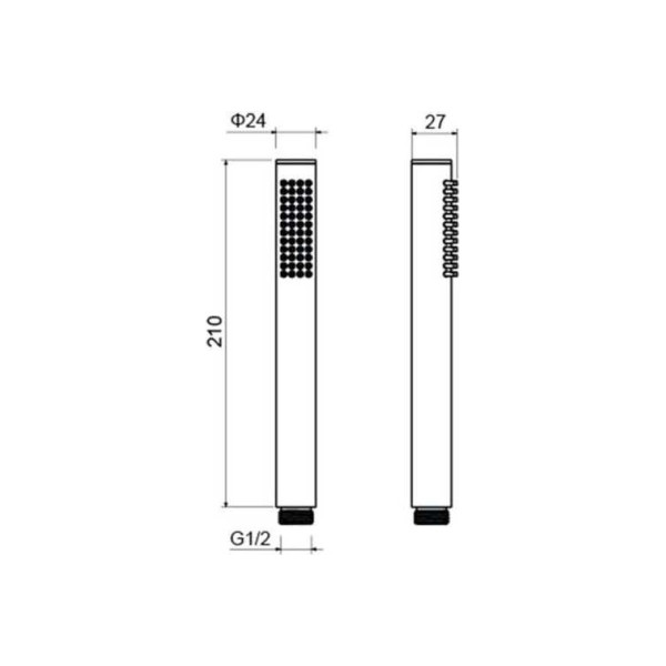 Душевая лейка Aquatek Европа черный матовый (AQ2002MB)