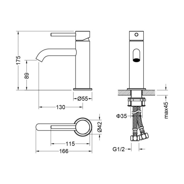 Смеситель для раковины Aquatek Европа хром (AQ1310CR)