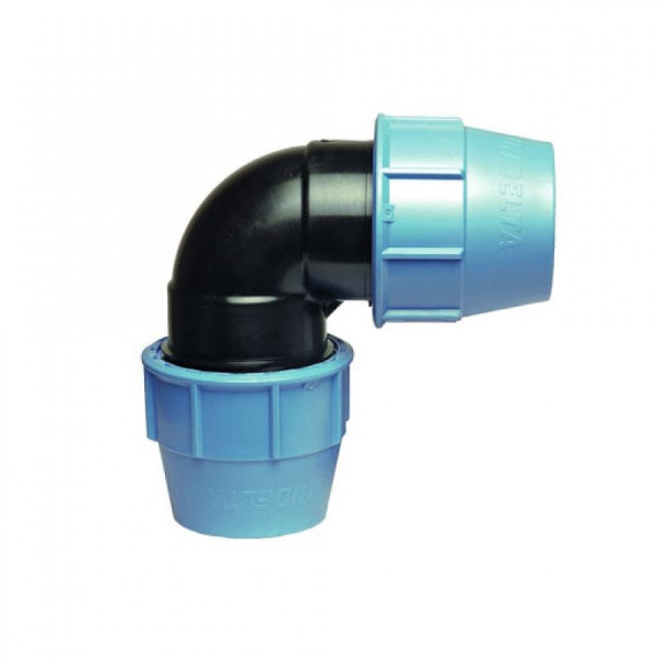 Соединение угловое 63*63 "Unidelta" (для п/э трубы, PP-B) Соединение угловое 63*63 "Unidelta" (для п/э трубы, PP-B)