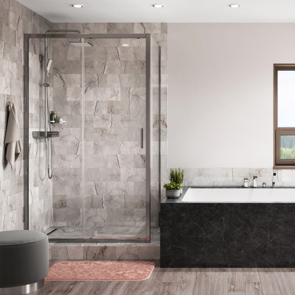 Душевой уголок WasserKraft Main 110*90*200 стекло прозрачное, профиль хром (41S15)