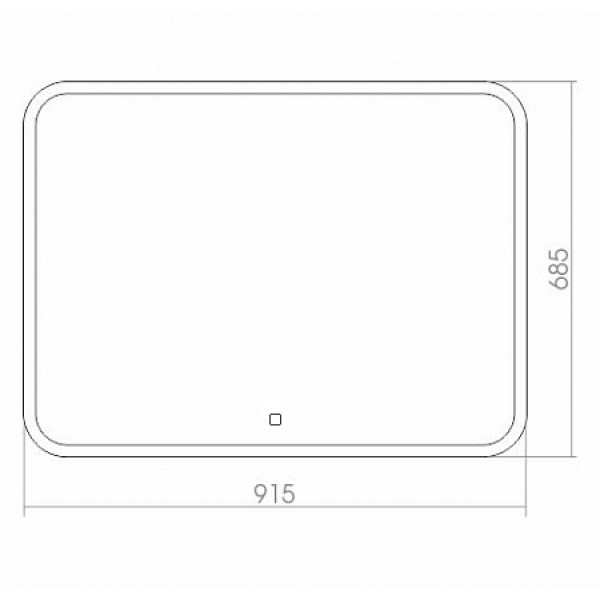 Зеркало Azario Стив 915х685 LED-подсветка с диммером, сенсорный выключатель (ФР-00000843)