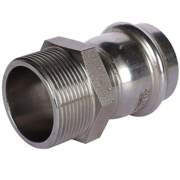 Переход 42х1 1/2"Н Rommer из нержавеющей стали (пресс) (RSS-0021-042112) Переход 42х1 1/2"Н Rommer из нержавеющей стали (пресс) (RSS-0021-042112)