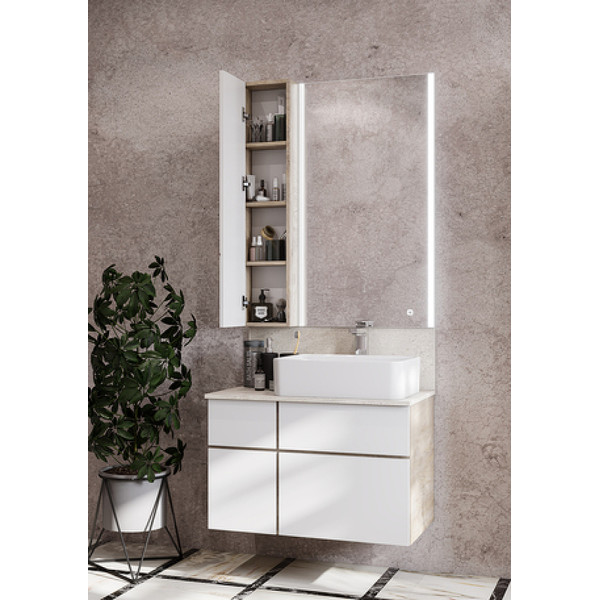 Модуль для зеркала Aquaton Мишель 23 Дуб Эндгрейн/Белый (1A244303MIX40) Модуль для зеркала Aquaton Мишель 23 Дуб Эндгрейн/Белый (1A244303MIX40)