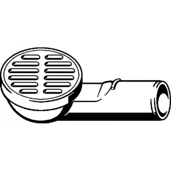 Трап горизонтальный 50 100x100 Advantix для балконов и террас, круглая решетка пластик Viega (125936)