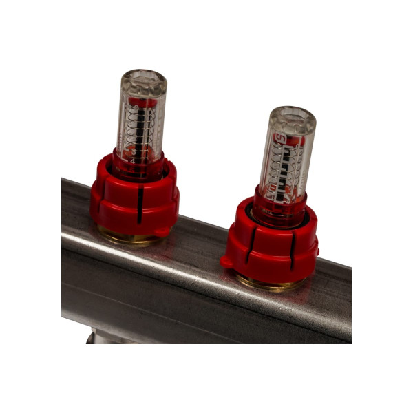 Коллекторная группа 8 отводов 1"x3/4"(18)EK с расходомерами Stout (нерж.сталь) (SMS-0917-000008) Коллекторная группа 8 отводов 1"x3/4"(18)EK с расходомерами Stout (нерж.сталь) (SMS-0917-000008)