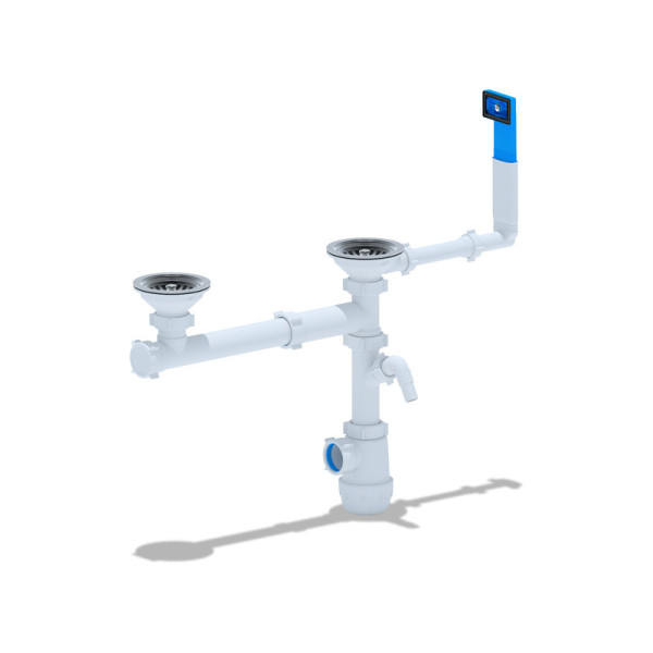 Сифон 40 мм. бутылочный АНИ "Грот" с 2-мя выпусками 3 1/2"*115 мм., отводом для стир.машины и жестким прямоугольным переливом (смещенный) АНИ пласт (A Сифон 40 мм. бутылочный АНИ "Грот" с 2-мя выпусками 3 1/2"*115 мм., отводом для стир.машины и жестким прямоугольным переливом (смещенный) АНИ пласт (A