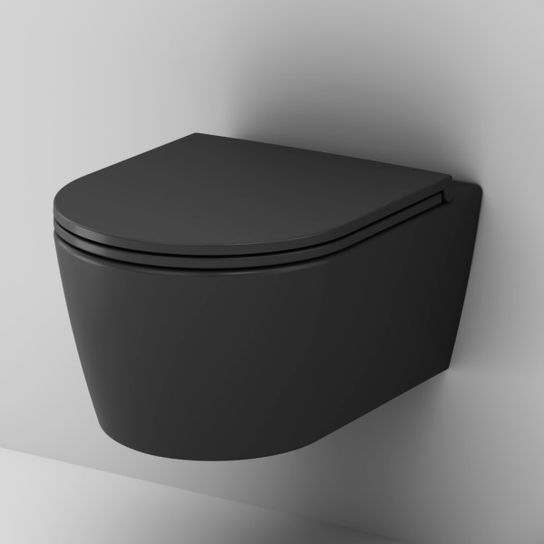 Унитаз подвесной AM.PM Func 49 см FlashClean с сиденьем микролифт черный матовый (C8F1700MBSC) Унитаз подвесной AM.PM Func 49 см FlashClean с сиденьем микролифт черный матовый (C8F1700MBSC)