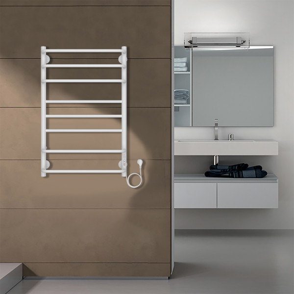 Полотенцесушитель электрический Azario Milan 500x800 белый Полотенцесушитель электрический Azario Milan 500x800 белый