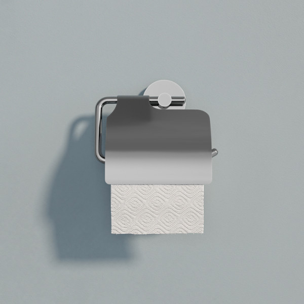 Держатель для туалетной бумаги с крышкой глянцевый хром сплав металлов Sena Iddis (SENSSC0i43)