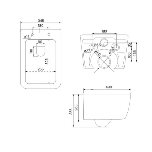 Инсталляция с унитазом с клавишей смыва черная матовая Iddis (BASBR02i73)