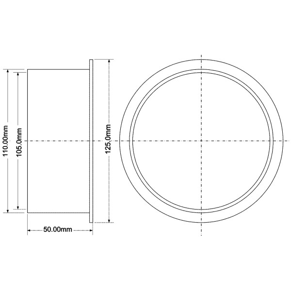 Муфта пластиковая для перехода с прокладки фановой трубы на Дн=110мм McAlpine (P-P-VP127)