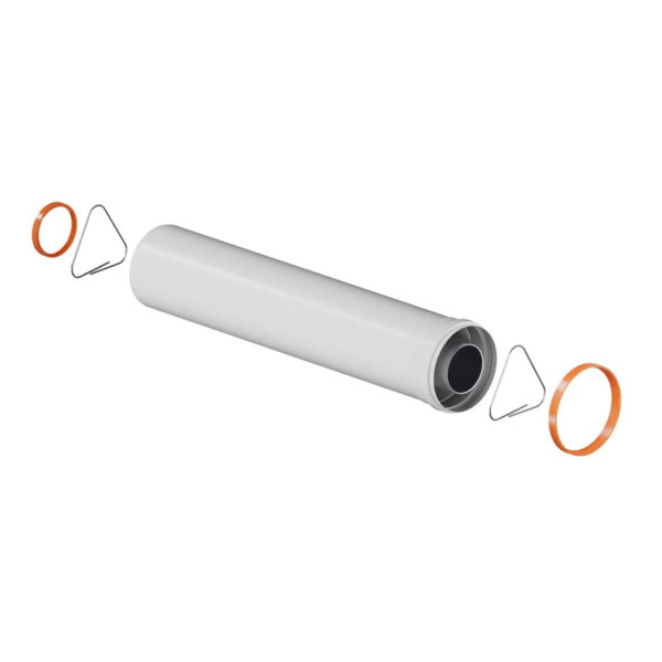Удлинитель дымохода Okseler D60/100 коаксиальный L=500 (oks00152) Удлинитель дымохода Okseler D60/100 коаксиальный L=500 (oks00152)