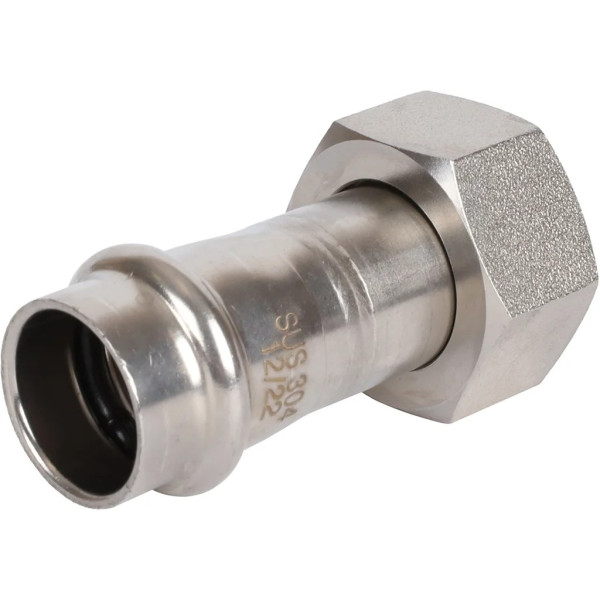 Переход 18х3/4"B с накидной гайкой Rommer из нержавеющей стали (пресс) (RSS-0026-001834) Переход 18х3/4"B с накидной гайкой Rommer из нержавеющей стали (пресс) (RSS-0026-001834)