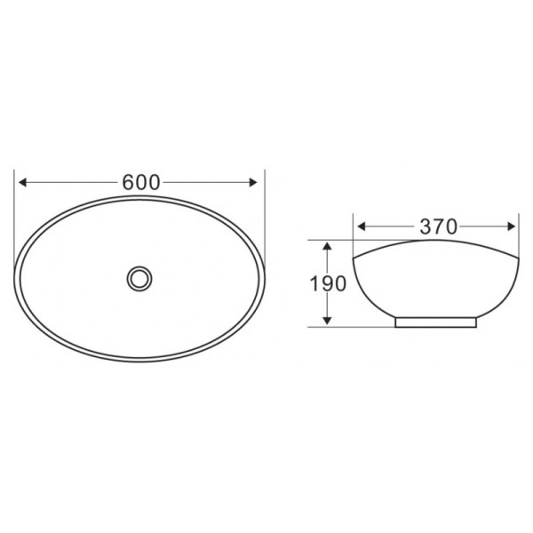 Раковина накладная BelBagno белая (BB1087)