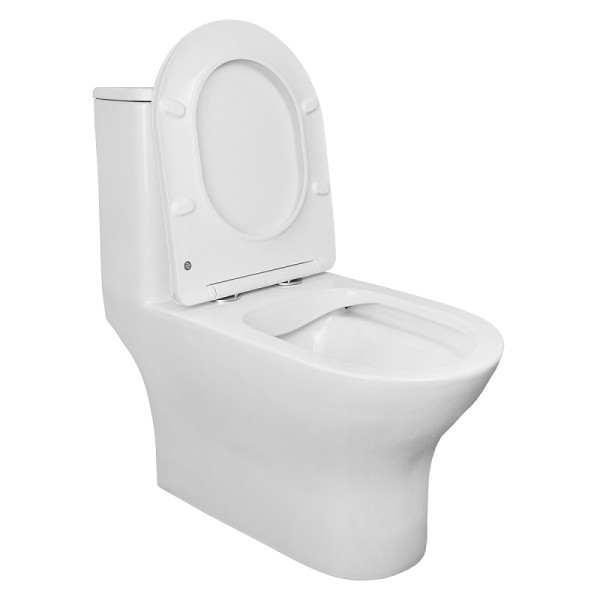 Унитаз напольный Azario Terni 350x670x760 с сиденьем с микролифтом белый (AZ-8618)