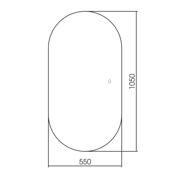 Зеркало Abber Kontur 105x55 с подсветкой, сенсорный выключатель, диммер (AG6302S)