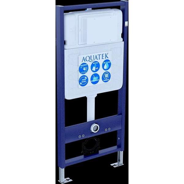 Инсталляция с унитазом Aquatek Дива рама Standard INS-0000012(без клавиши и крепежа)+унитаз Дива AQ2012-00 с тонким сиденьем soft-close (SET