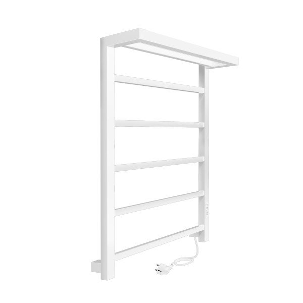 Полотенцесушитель электрический Indigo Forma 800x500 таймер, унив.подкл.RxL, Белый матовый (LEF80-50WMRt)