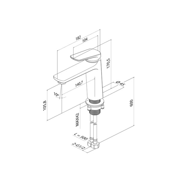 Смеситель для раковины Iddis Ever хром (EVESB00i01)
