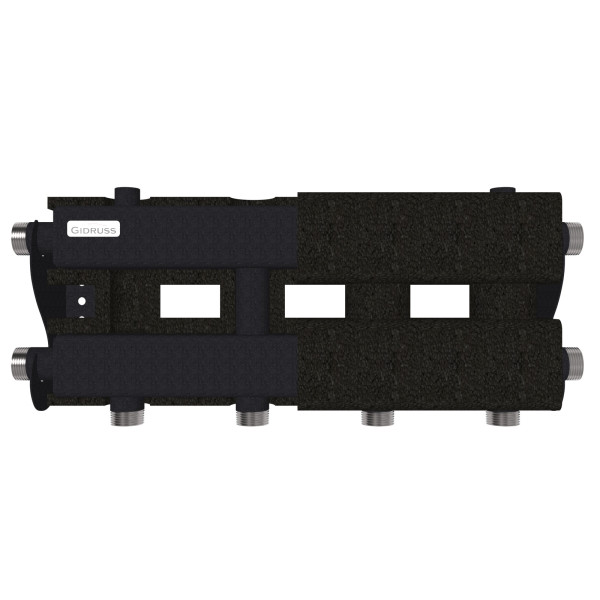 Коллектор модульный Gidruss MK-60-3D.EPP (до 60 кВт, магистраль G 1", 2+1 контура G 1", EPP-термоизоляция, 4D-кронштейны K.UMS, подключение для темпер Коллектор модульный Gidruss MK-60-3D.EPP (до 60 кВт, магистраль G 1", 2+1 контура G 1", EPP-термоизоляция, 4D-кронштейны K.UMS, подключение для темпер