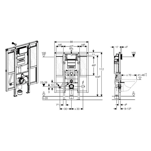 Инсталляция для подвесного унитаза Geberit Duofix Sigma UP320 (111.375.00.5) Инсталляция для подвесного унитаза Geberit Duofix Sigma UP320 (111.375.00.5)