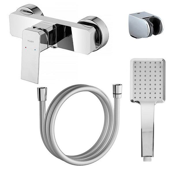 Смеситель для душа Azario Hardcore с душевым комплектом хром (AZ-VKM338277C) Смеситель для душа Azario Hardcore с душевым комплектом хром (AZ-VKM338277C)