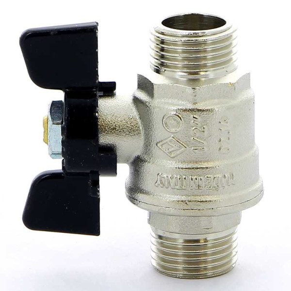 Кран Bugatti 1/2" НН шаровый Oregon 327 (черная бабочка) (03270022)