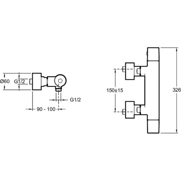 Смеситель для душа Jacob Delafon Avid хром (E97384-CP)