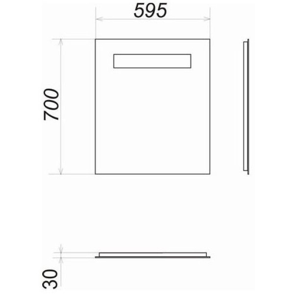 Зеркало Valente Severita 595x29x700 с подсветкой (S39) Зеркало Valente Severita 595x29x700 с подсветкой (S39)