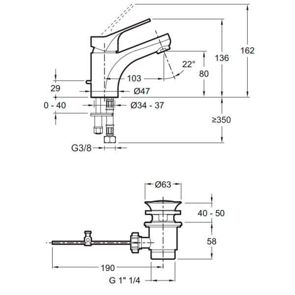 Смеситель для раковины Jacob Delafon Brive (E75760-CP) Смеситель для раковины Jacob Delafon Brive (E75760-CP)