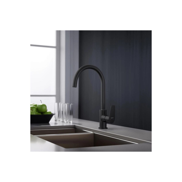 Смеситель для кухни Aquatek Бетта черный матовый (AQ1182MB)
