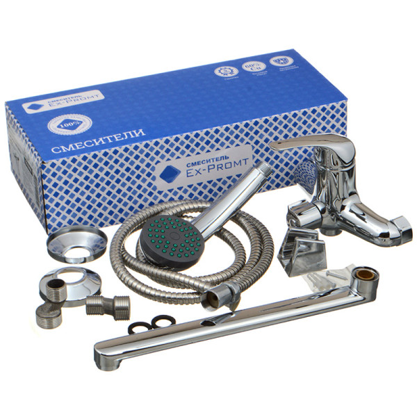 Смеситель для ванны и душа Ex-promt Simple хром (Ex132.3-04) Смеситель для ванны и душа Ex-promt Simple хром (Ex132.3-04)
