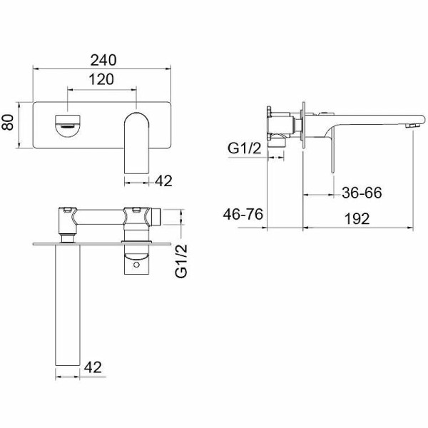 Смеситель для раковины Aquatek Лира хром (AQ1413CR)