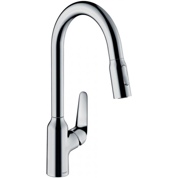 Смеситель для кухни Hansgrohe Focus M42 с выдвижным изливом хром (71800000) Смеситель для кухни Hansgrohe Focus M42 с выдвижным изливом хром (71800000)