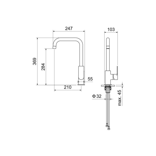 Смеситель для кухни Aquatek Лира хром (AQ1480CR) Смеситель для кухни Aquatek Лира хром (AQ1480CR)
