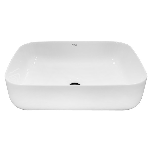 Раковина накладная Creo Ceramique 50х40х14 белая глянцевый (PU4200)