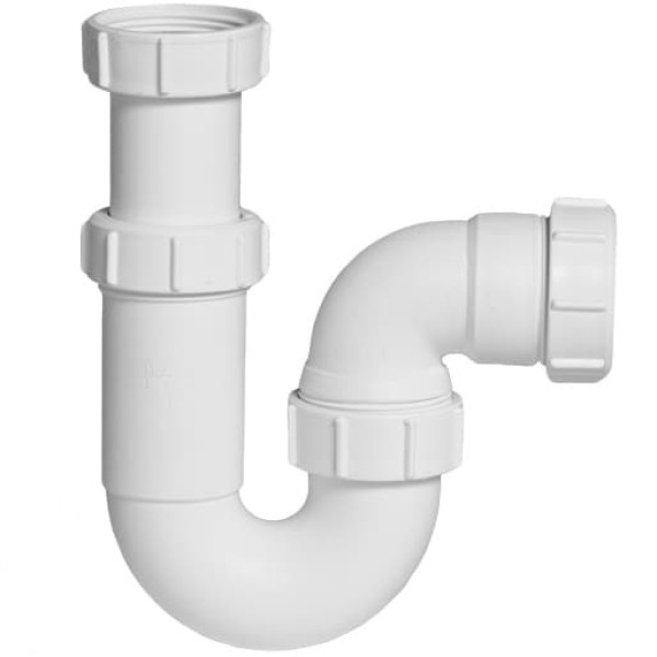 Сифон 40 мм. трубный Р-образный для донного клапана McAlpine (MRSK15)