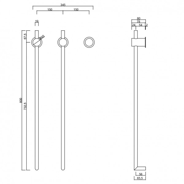 Полотенцесушитель электрический Abber Charme 345x800 белый матовый (AH4002MW) Полотенцесушитель электрический Abber Charme 345x800 белый матовый (AH4002MW)