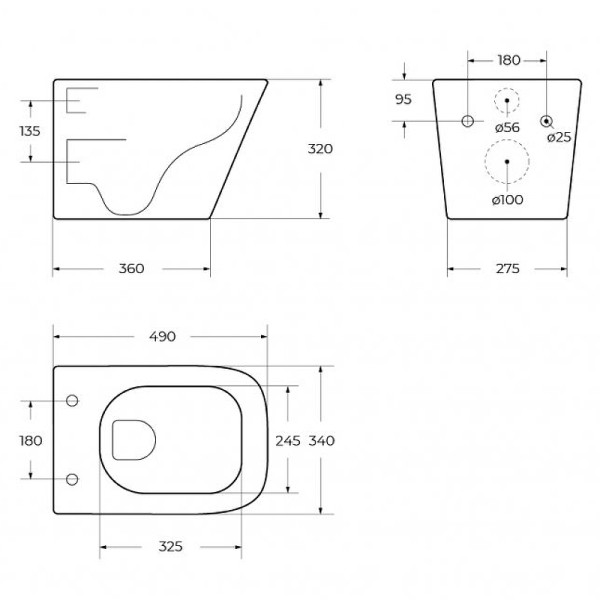 Унитаз подвесной BelBagno Ardente-R безободковый (BB520CH-TOR/BB2322SC)