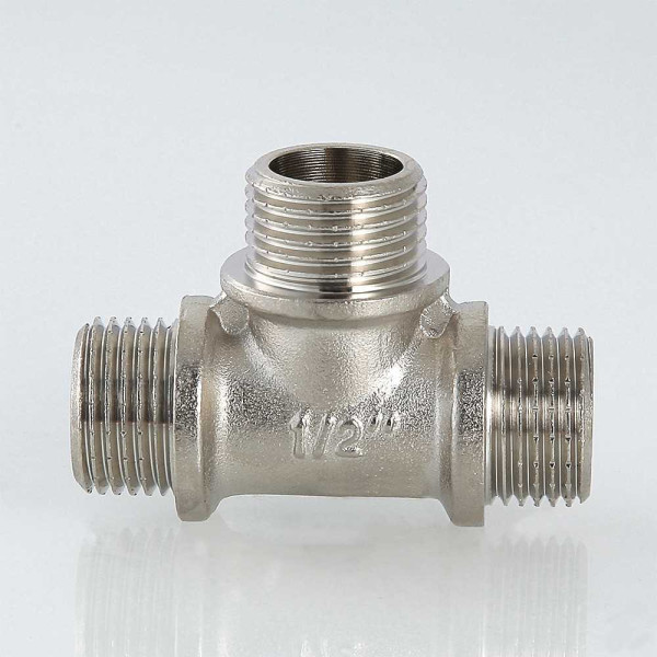 Тройник 3/4" ННН Valtec (никель) (VTr.131.N.0005)