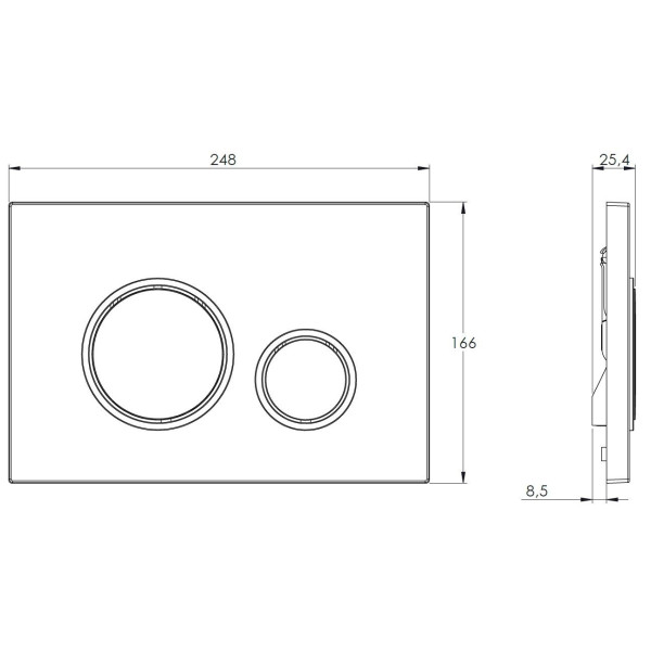 Клавиша смывная для инсталляции Azario двойная, белый+хром (AZ-8200-0045) Клавиша смывная для инсталляции Azario двойная, белый+хром (AZ-8200-0045)