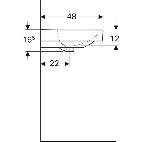 Раковина Geberit Smyle Square 120x48 (500.253.01.1)