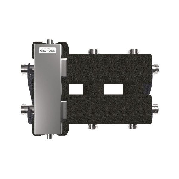 Коллектор балансировочный Gidruss BMSS-60-3DU.EPP (до 60 кВт, вх. G 1", 1+1+1 контура G 1", 4D-кронштейны K.UMS, EPP-термоизоляция, нерж ст.) Коллектор балансировочный Gidruss BMSS-60-3DU.EPP (до 60 кВт, вх. G 1", 1+1+1 контура G 1", 4D-кронштейны K.UMS, EPP-термоизоляция, нерж ст.)