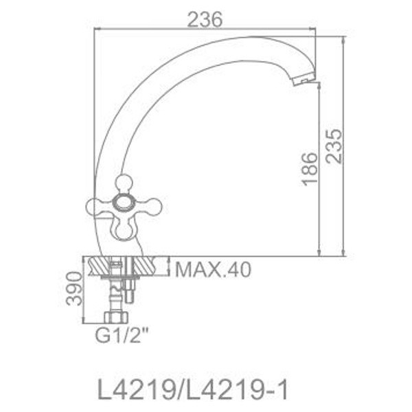Смеситель для кухни Ledeme (L4219) Смеситель для кухни Ledeme (L4219)