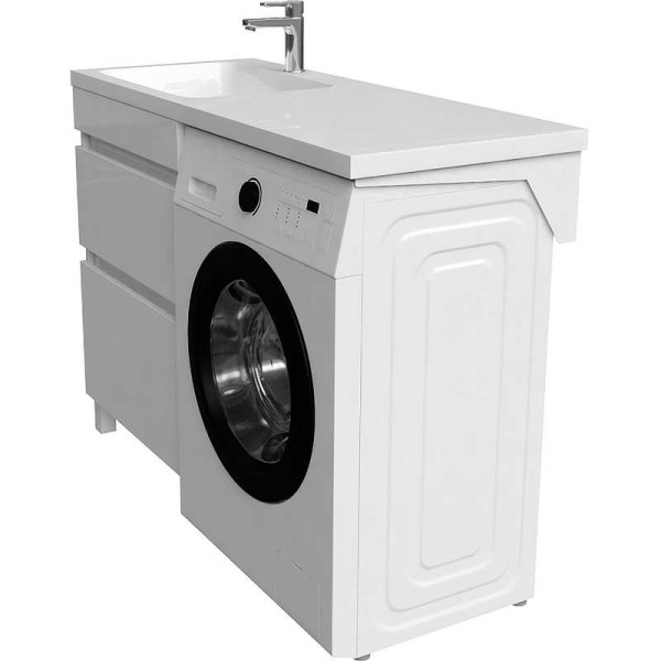 Тумба для стиральной машины с раковиной Iddis Optima Home белая (OPH12LBi95K) Тумба для стиральной машины с раковиной Iddis Optima Home белая (OPH12LBi95K)