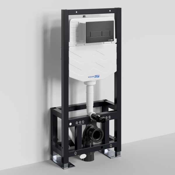 Инсталляция для унитаза WasserKRAFT Dill с клавишей смыва черный матовый (61TLT.010.ME.MB03) Инсталляция для унитаза WasserKRAFT Dill с клавишей смыва черный матовый (61TLT.010.ME.MB03)