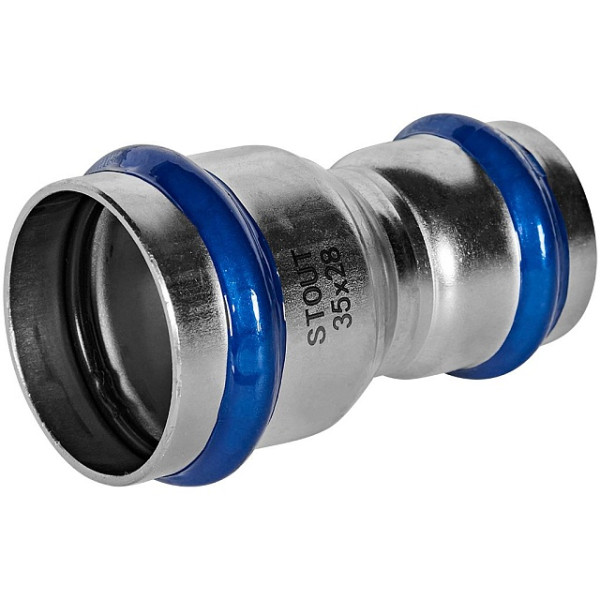 Муфта переходная 35х28 Stout SSS-2018 ВПр (нерж.ст., пресс) SSS-2018-003528 Муфта переходная 35х28 Stout SSS-2018 ВПр (нерж.ст., пресс) SSS-2018-003528